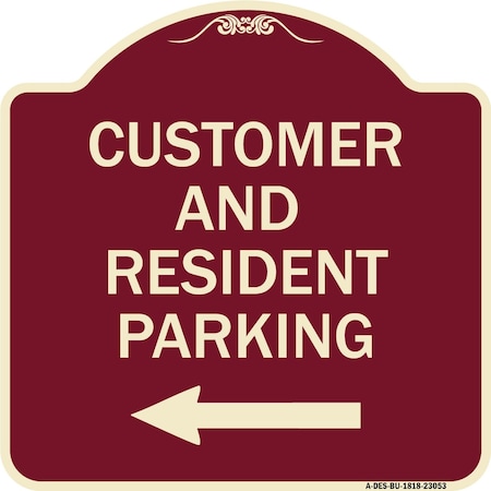 Reserved Parking Customer And Visitor Parking Heavy-Gauge Aluminum Architectural Sign